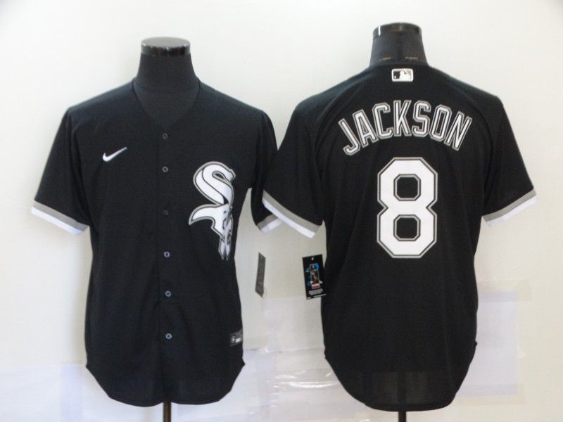 Men Chicago White Sox #8 Jackson Black 2020 MLB Nike Game Jerseys